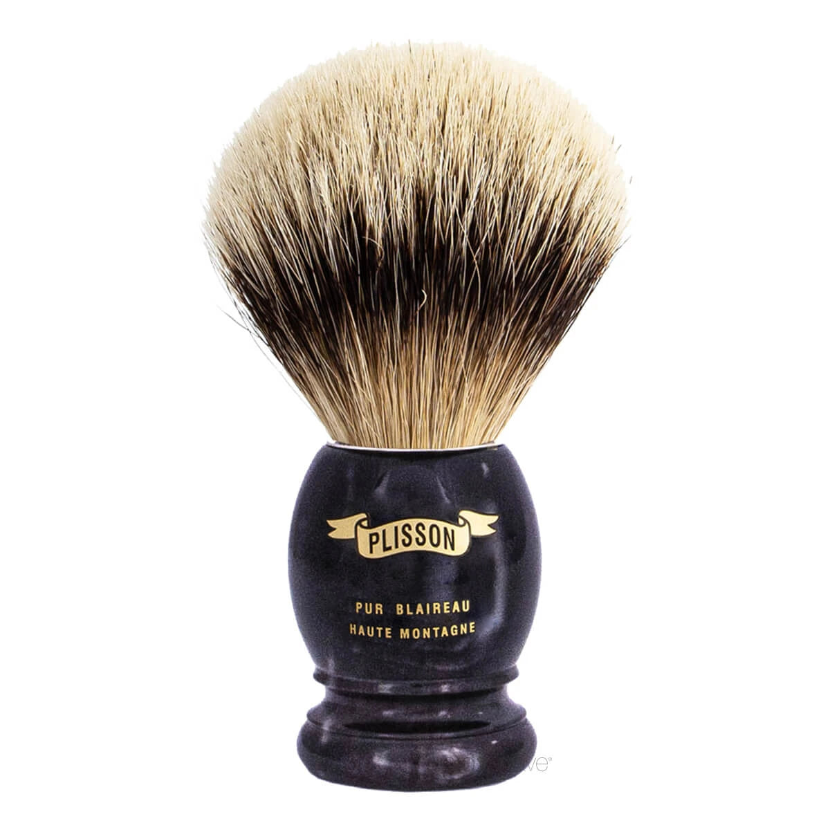 Shaving brush, High Mountain White Badger & Genuine Black Horn, Original, size 12