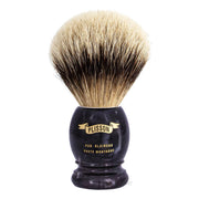 Shaving brush, High Mountain White Badger & Genuine Black Horn, Original, size 12