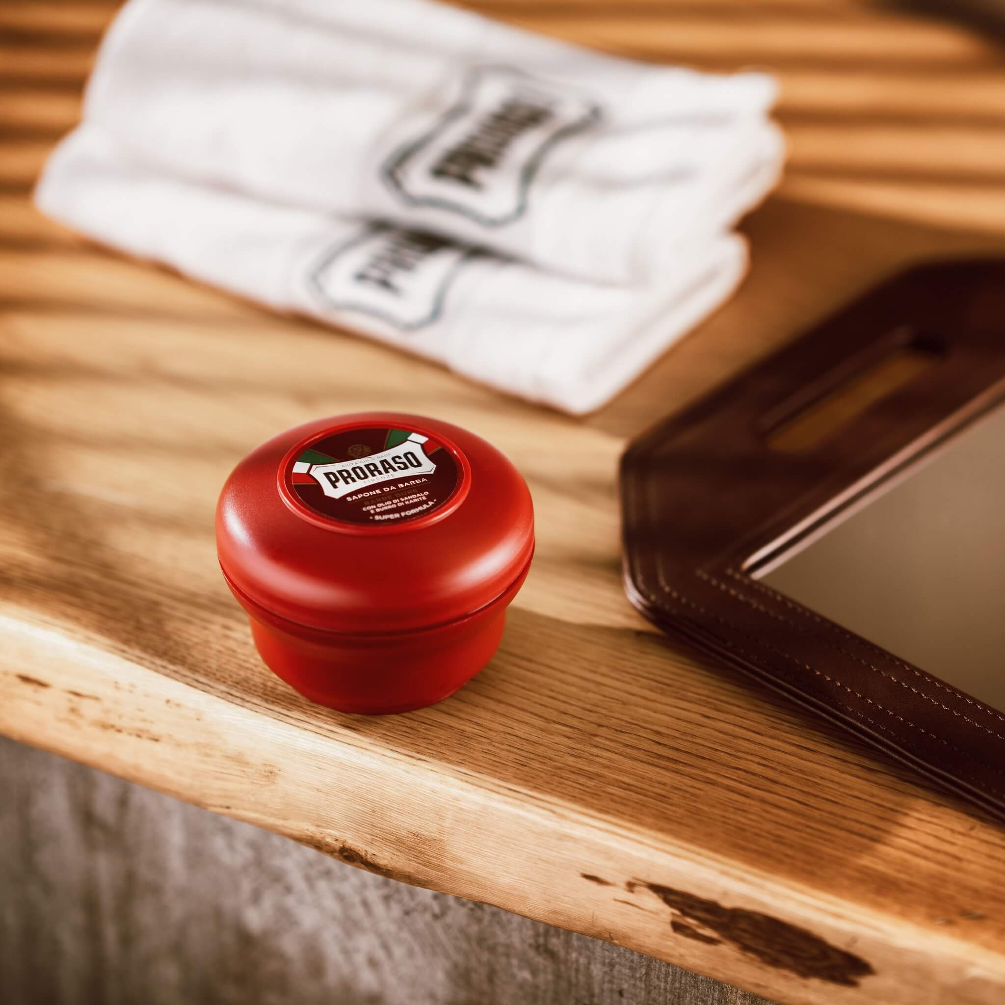 Shaving soap in bowl - Nourishing, Sandalwood Oil and Shea Butter, 150 ml.