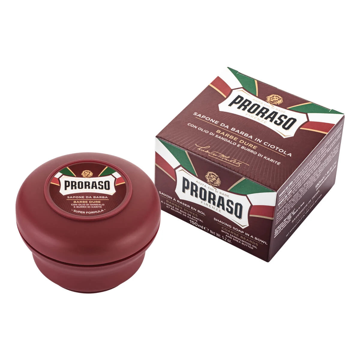 Shaving soap in bowl - Nourishing, Sandalwood Oil and Shea Butter, 150 ml.