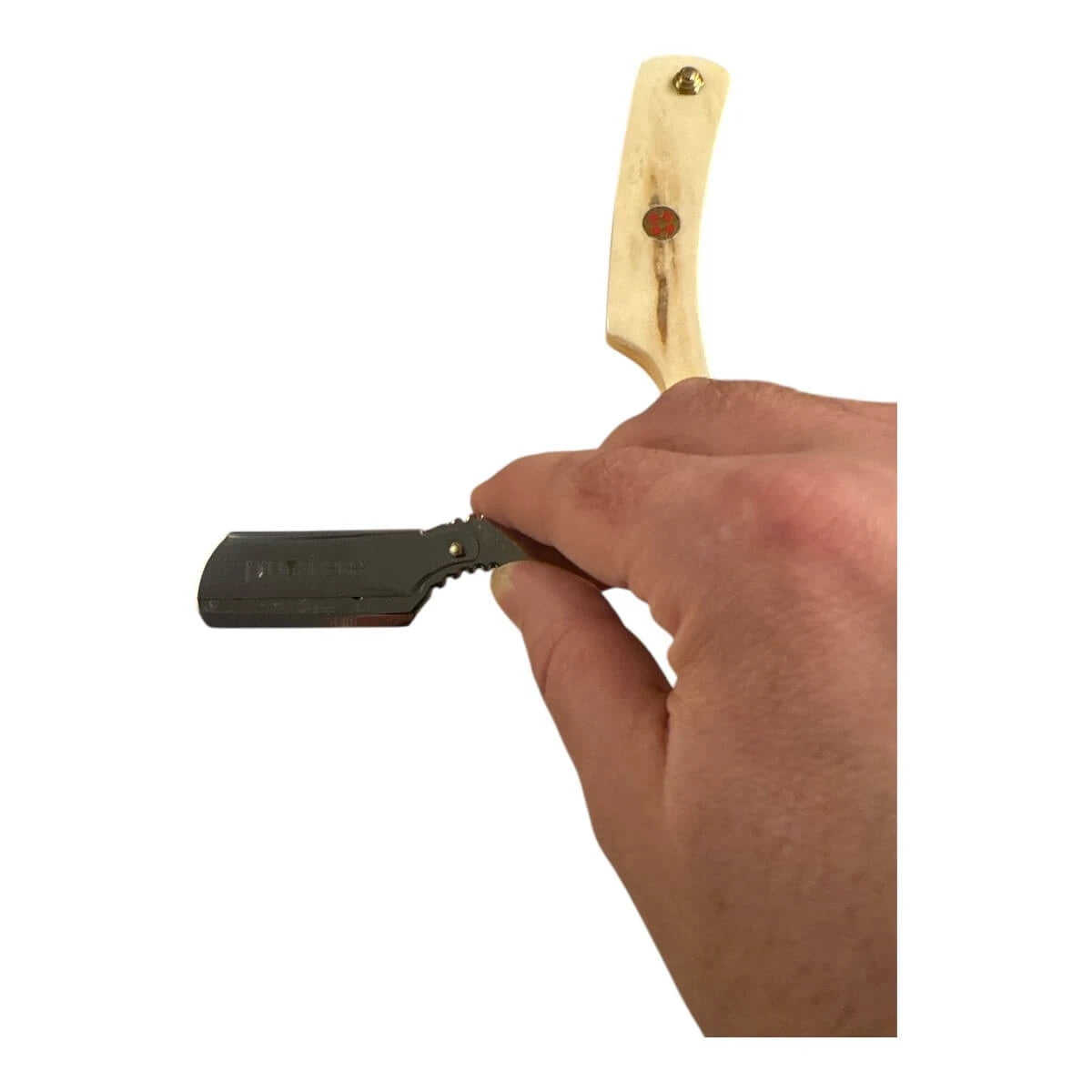 Straight Razor for interchangeable blades, Bone