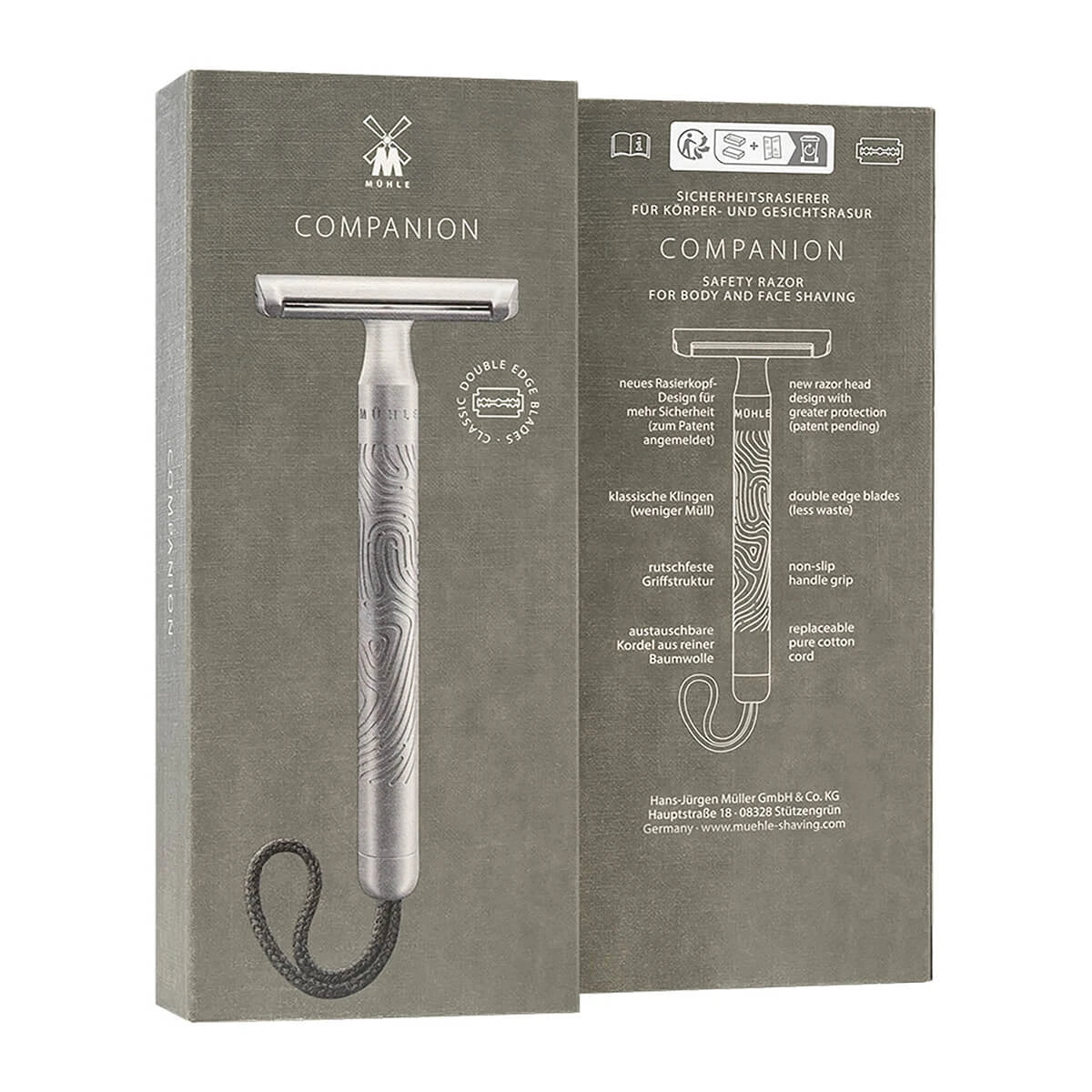 Companion DE razor, Unisex, Gray