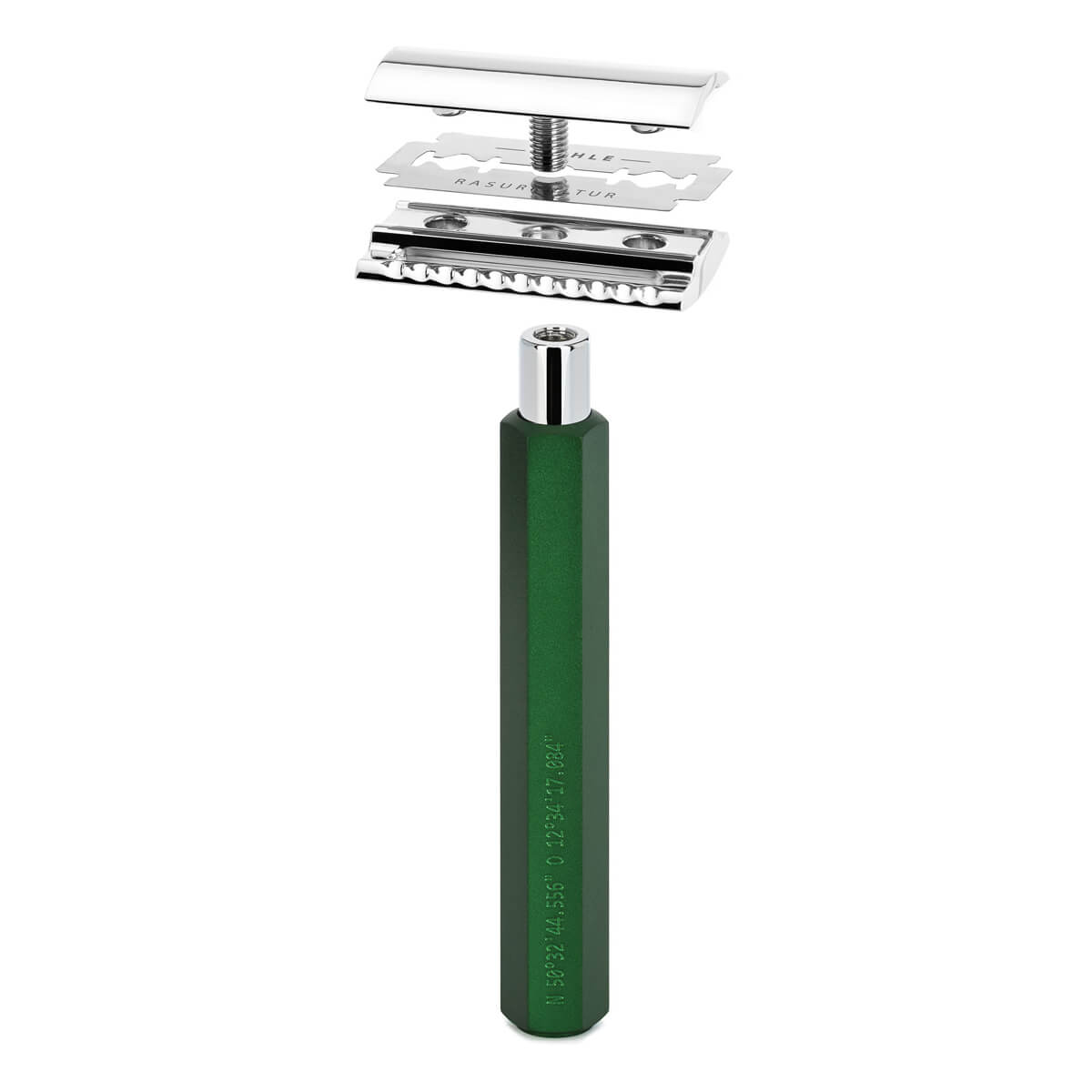 Mark Braun DE razor, Hexagon, Aluminum Forest