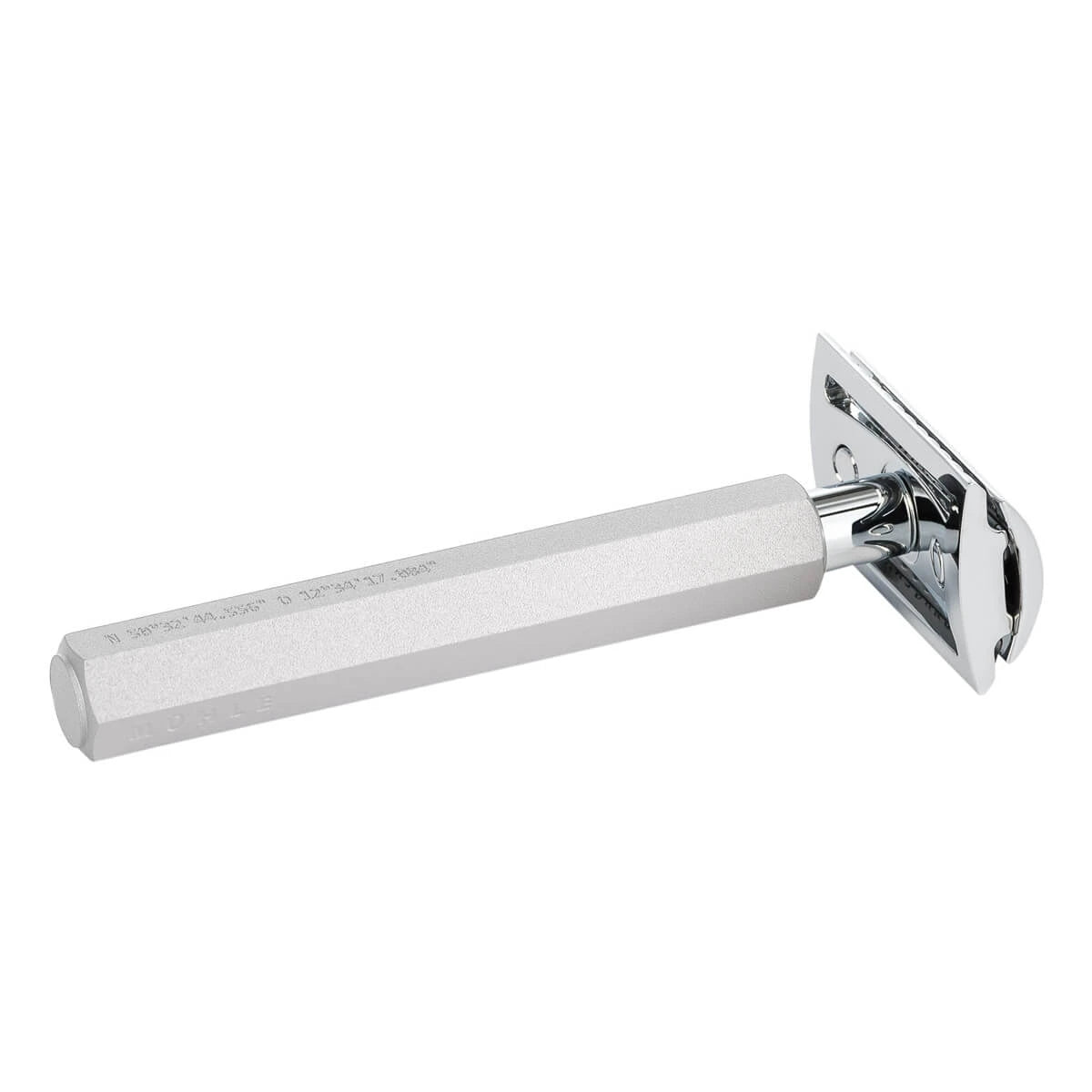 Mark Braun DE razor, Hexagon, Silver Aluminum