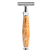 DE razor, Purist, Karelian burl birch