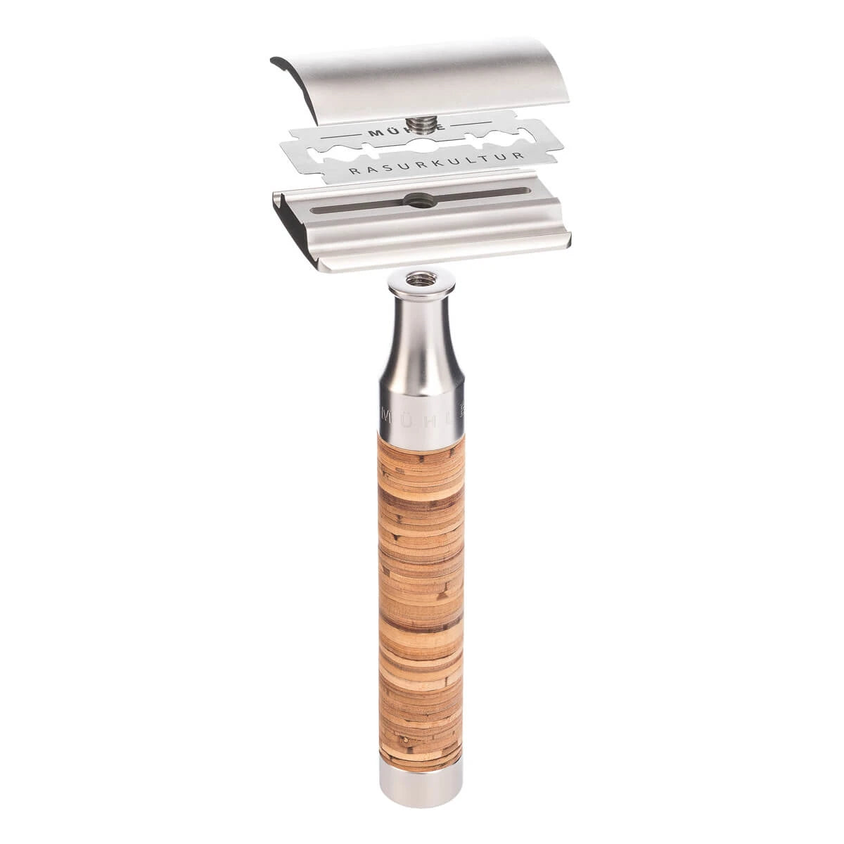 DE razor, Rocca, Stainless steel & Birch bark