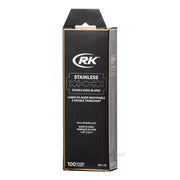 RK Shaving Stainless DE razor blades, 1 bar, 20x5 pcs (100 pcs)
