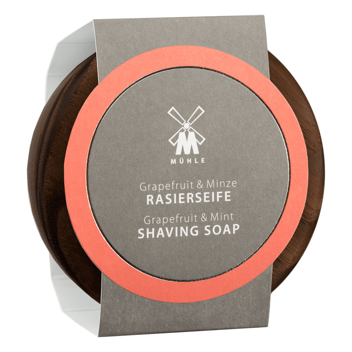 Shaving soap in wooden bowl, Grapefruit & Mint, 65 gr.