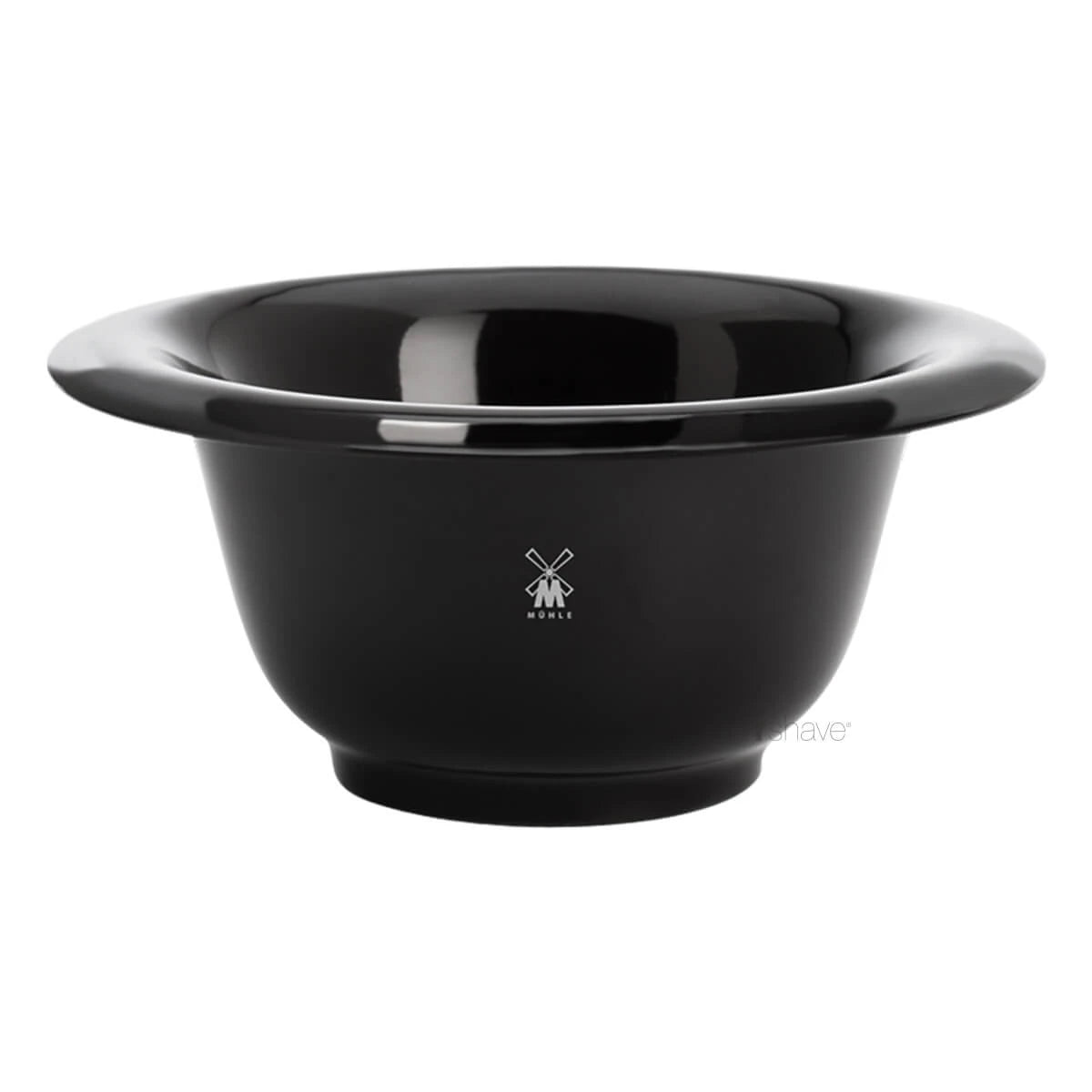 Shaving bowl in porcelain, Black, Ø12