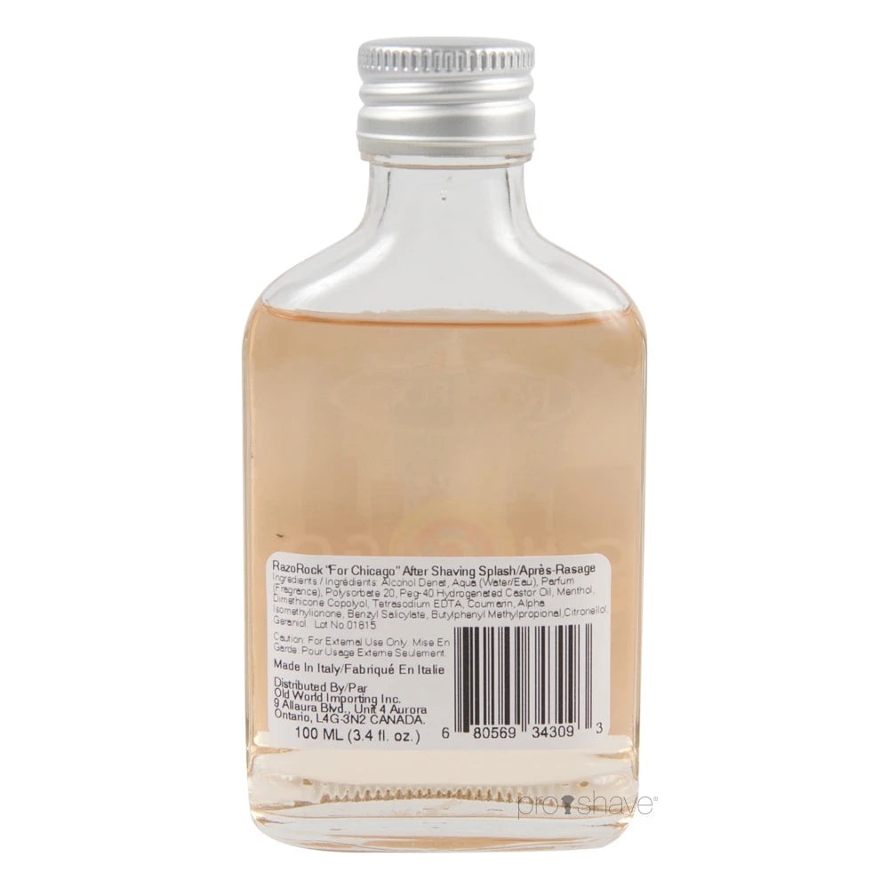 For Chicago Aftershave Splash, 100 ml.
