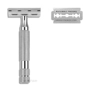 2C Adjustable DE razor, White Chrome