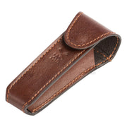 Leather case for DE razor, Brown