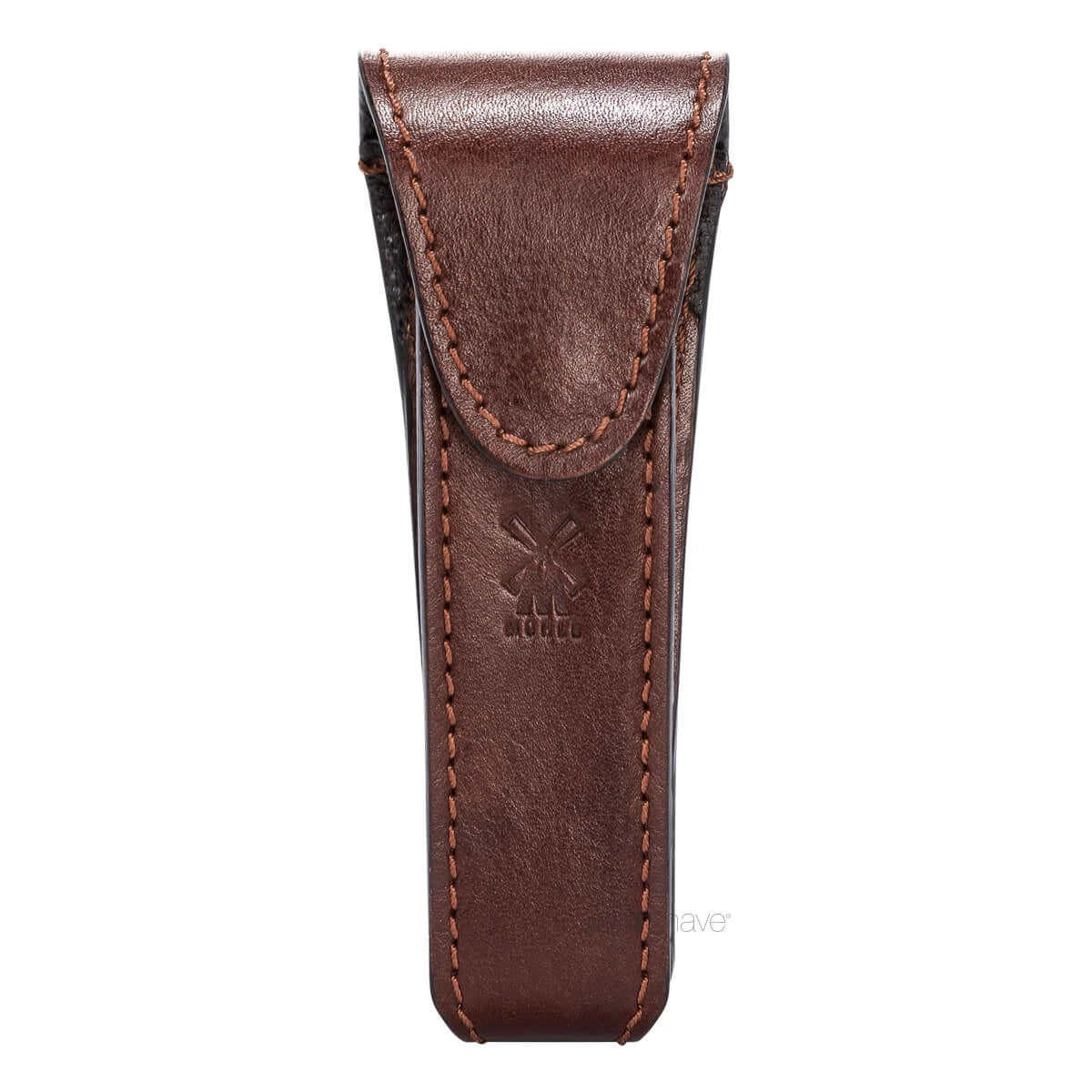 Leather case for DE razor, Brown