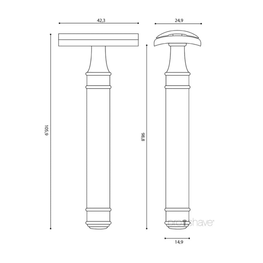 R41 Grande DE razor, Open Comb, Stainless Steel