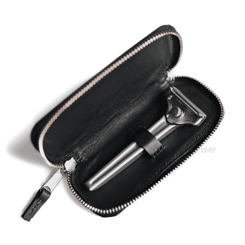 Leather case for Single Edge Shaver, Black
