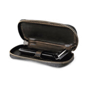 Leather case for Single Edge Shaver, Dark brown