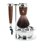 Shaving set with Fusion Shaver, Brush, Holder and Bowl, Rytmo, Ash
