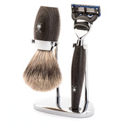 Shaving set with Shaver, Shaving Brush and Holder, Kosmo, Mose Oak