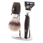 Shaving kit with Shaver, Fibre Shaving Brush and Holder, Kosmo, Mose Oak