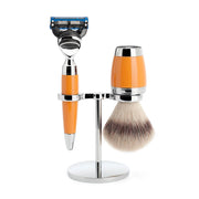 Shaving kit with Shaver, Shaving Brush and Holder, Stylo, Butterscotch