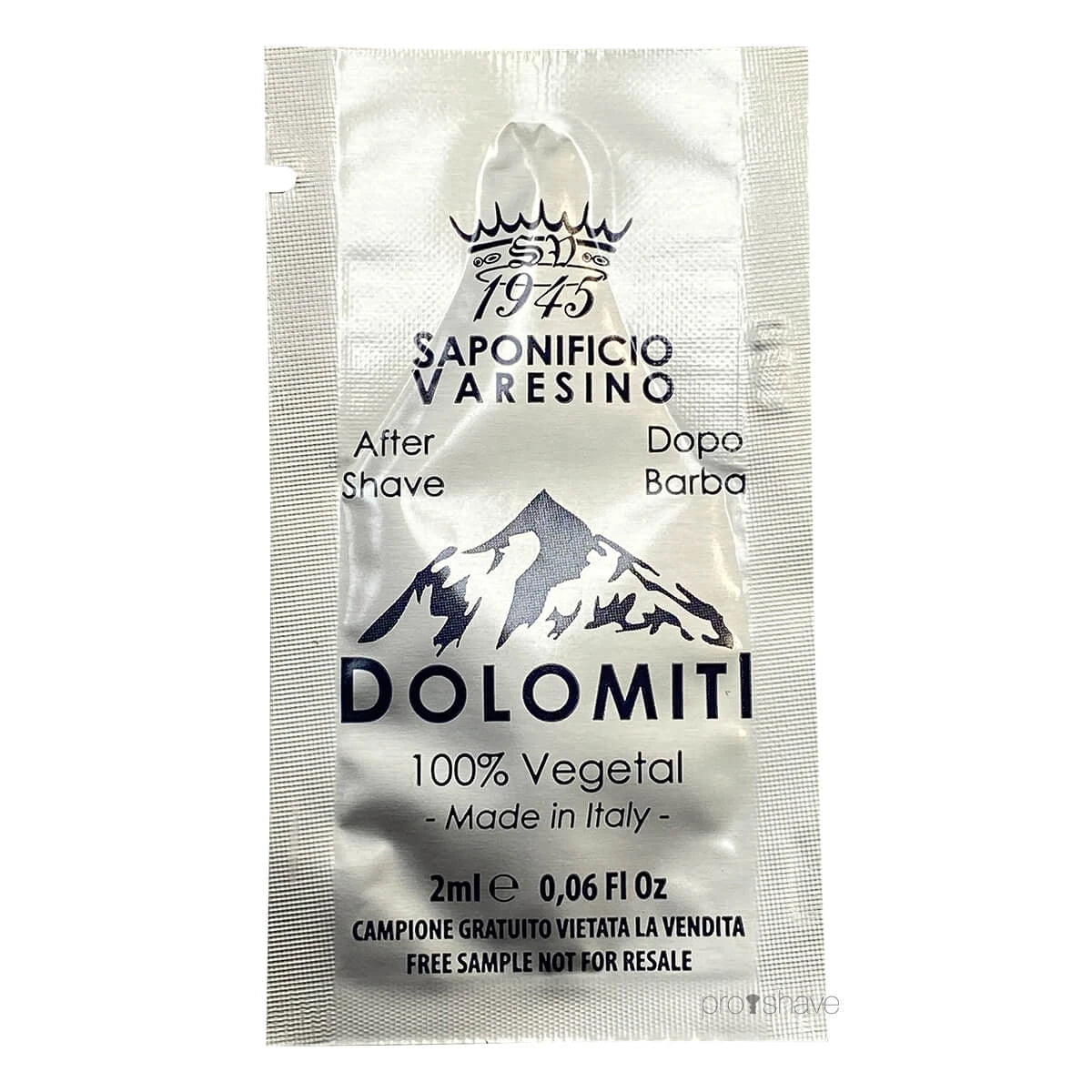 Aftershave, Dolomiti, SAMPLE, 2 ml.