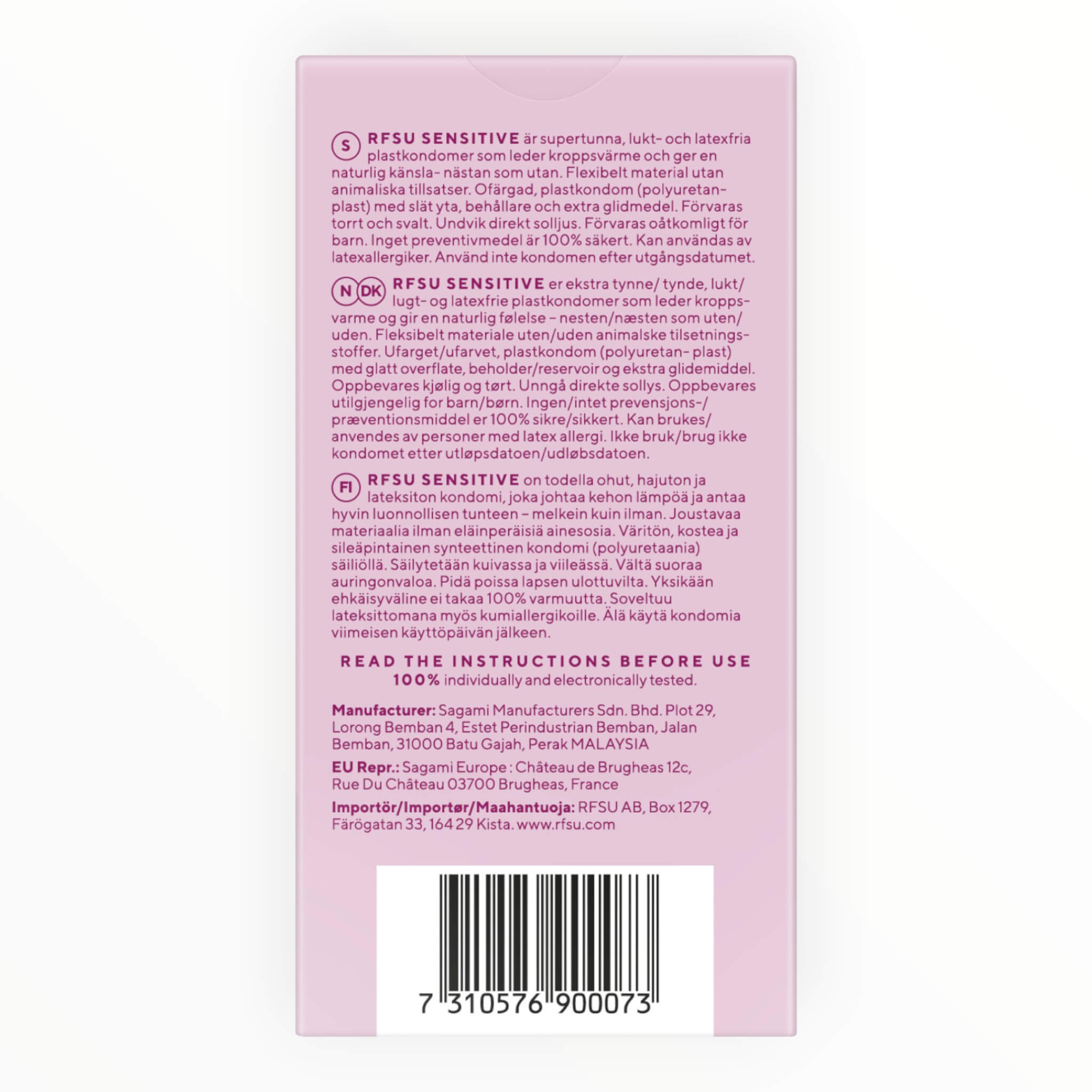 Sensitive Condoms, 6-pack
