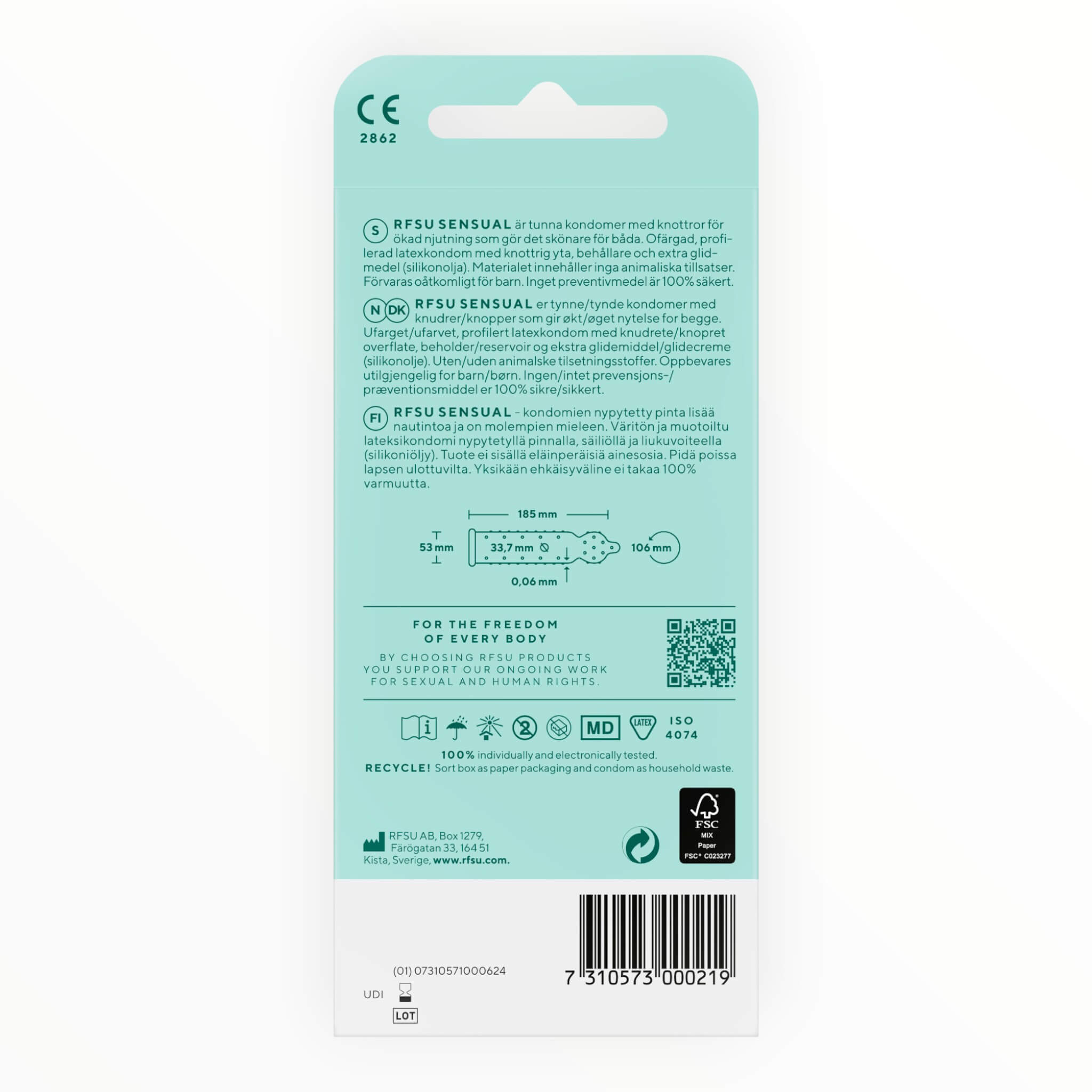Sensual Condoms, 10-pack