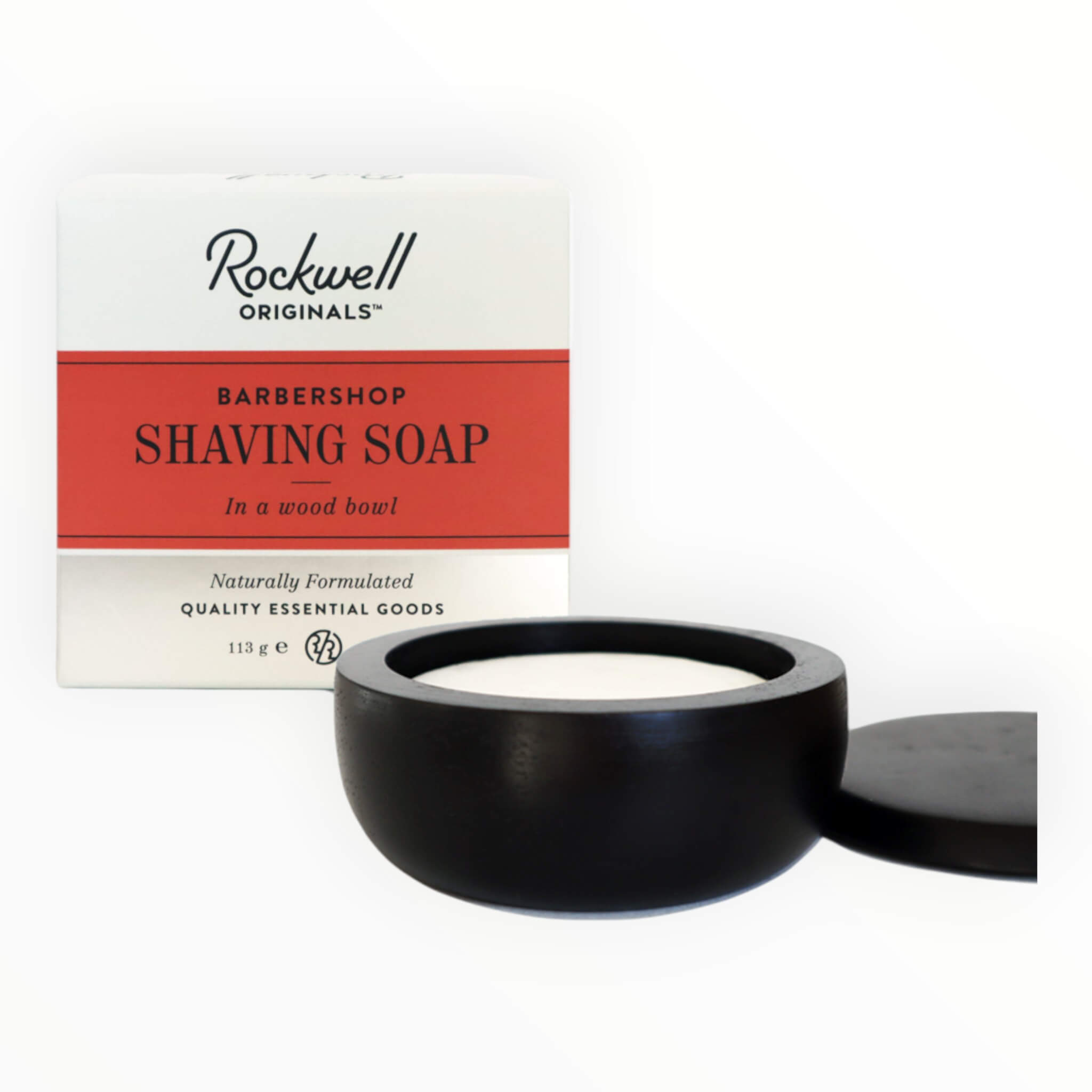 Shaving soap in wooden bowl, Barbershop Scent, 113 gr.