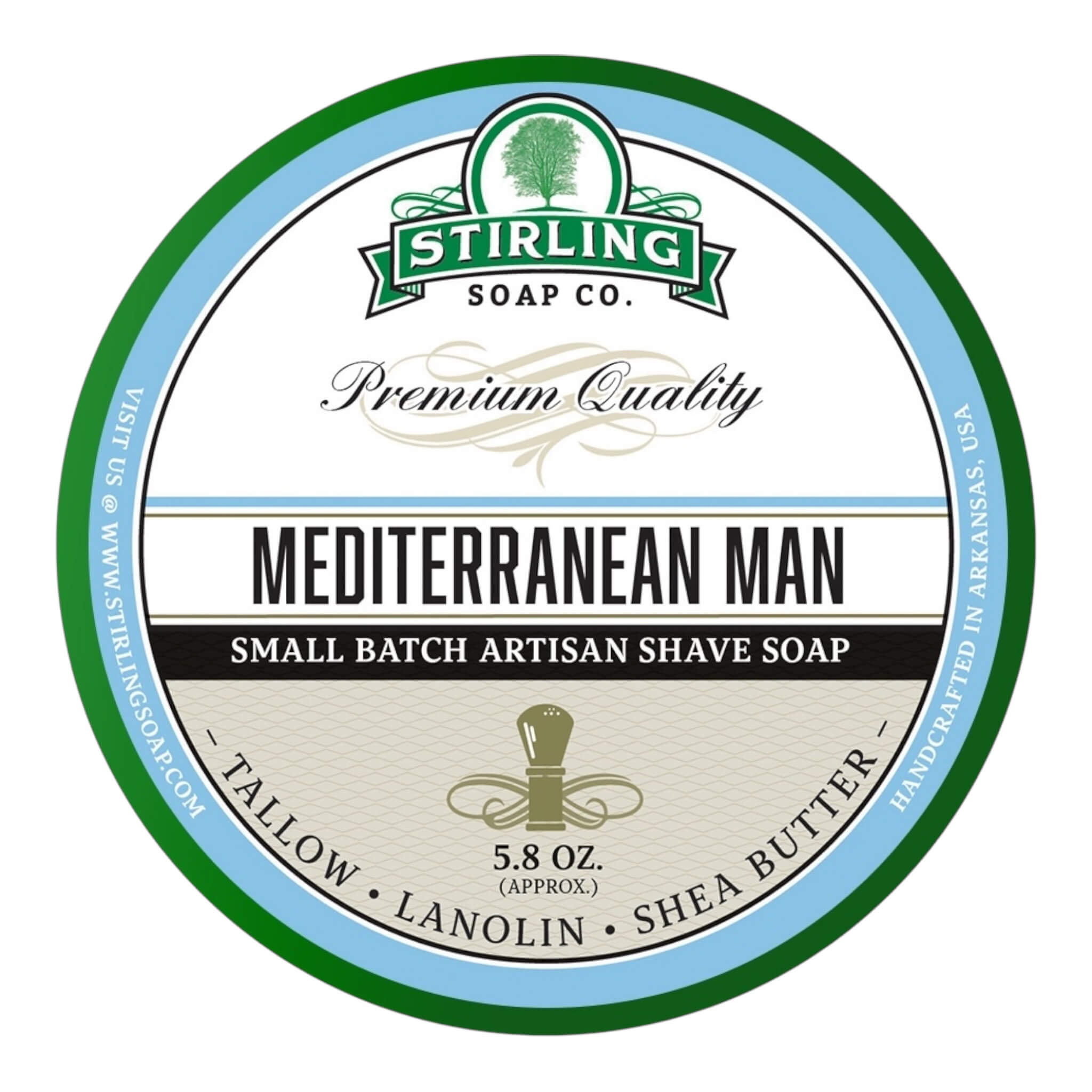 Shaving soap, Mediterranean Man, 170 ml.