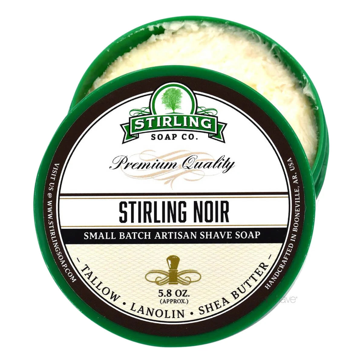 Shaving soap, Stirling Noir, 170 ml.