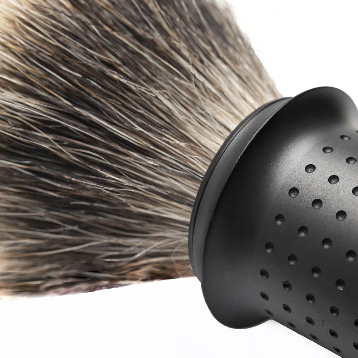 Finest Badger Shaving Brush, Stainless steel - Dark
