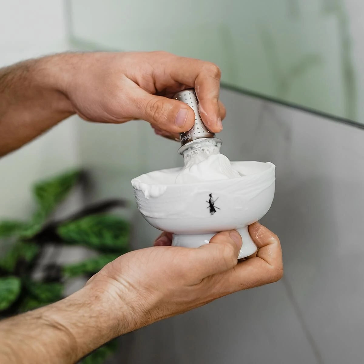 Premium Boar Shaving Brush, Stainless steel - Matte