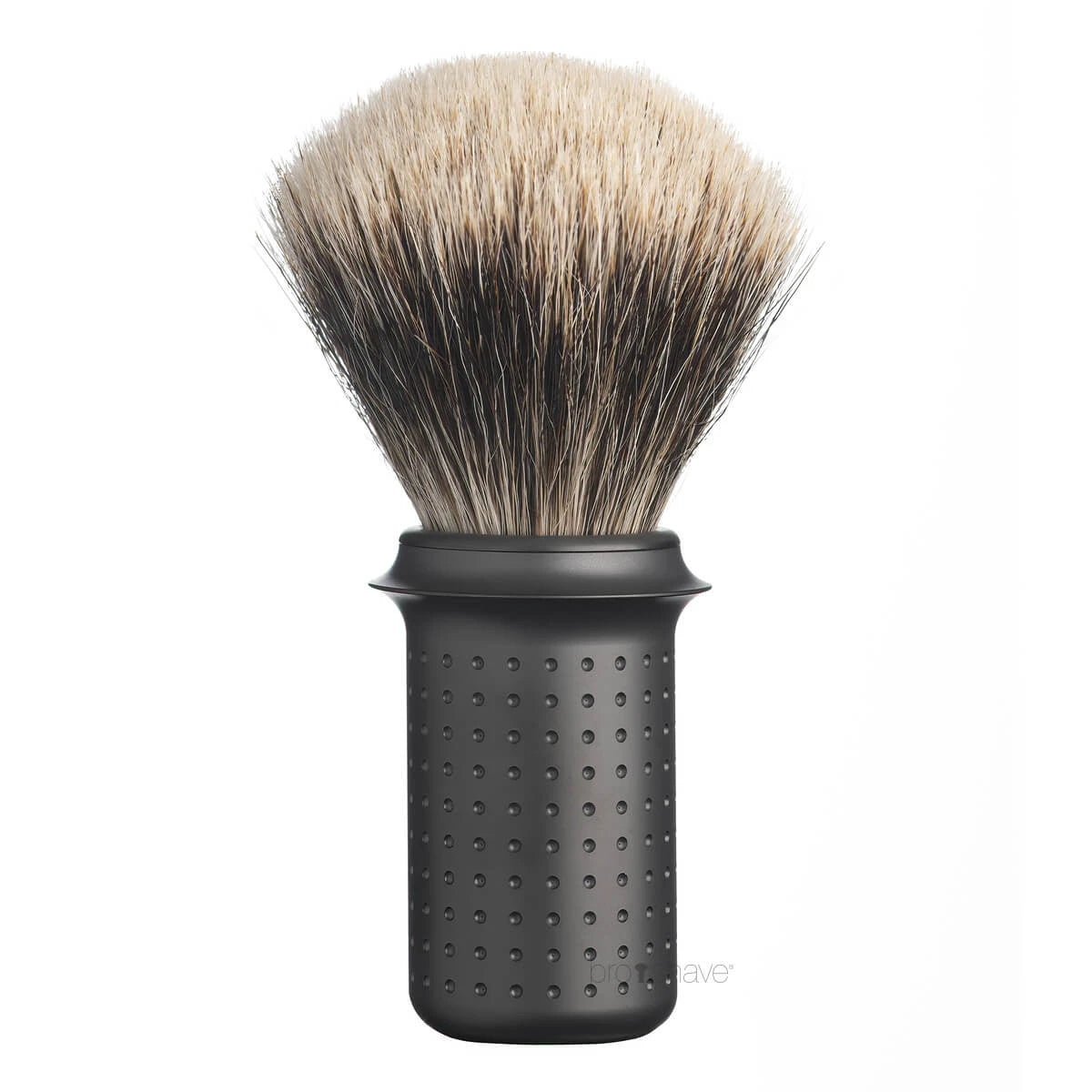 Finest Badger Shaving Brush, Stainless steel - Dark