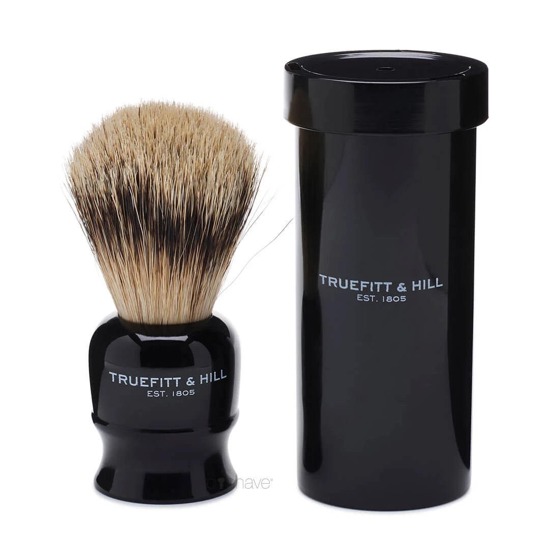 Travel brush in tube, Super Badger, Faux Ebony