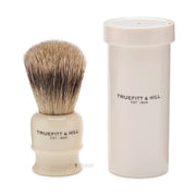 Travel brush in tube, Super Badger, Faux Ivory