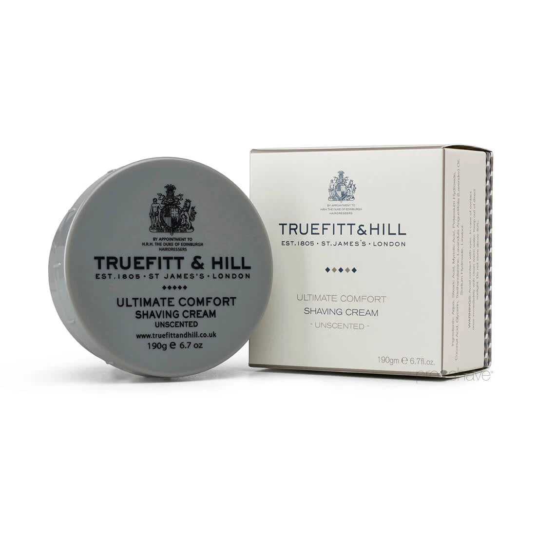 Shaving Cream, Ultimate Comfort, Unscented, 190 gr.