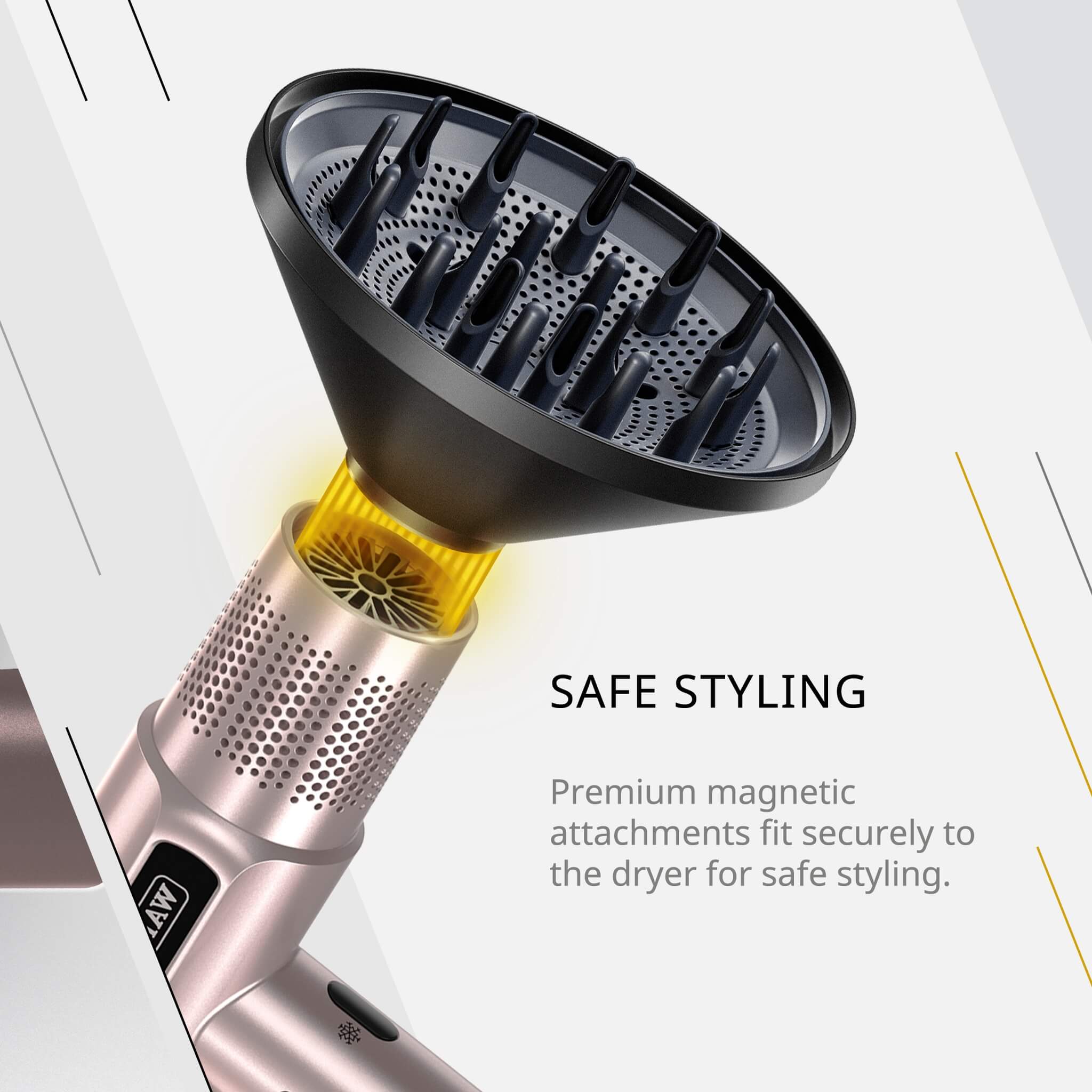 Vanquish Hair Dryer, 1600W, Rosegold