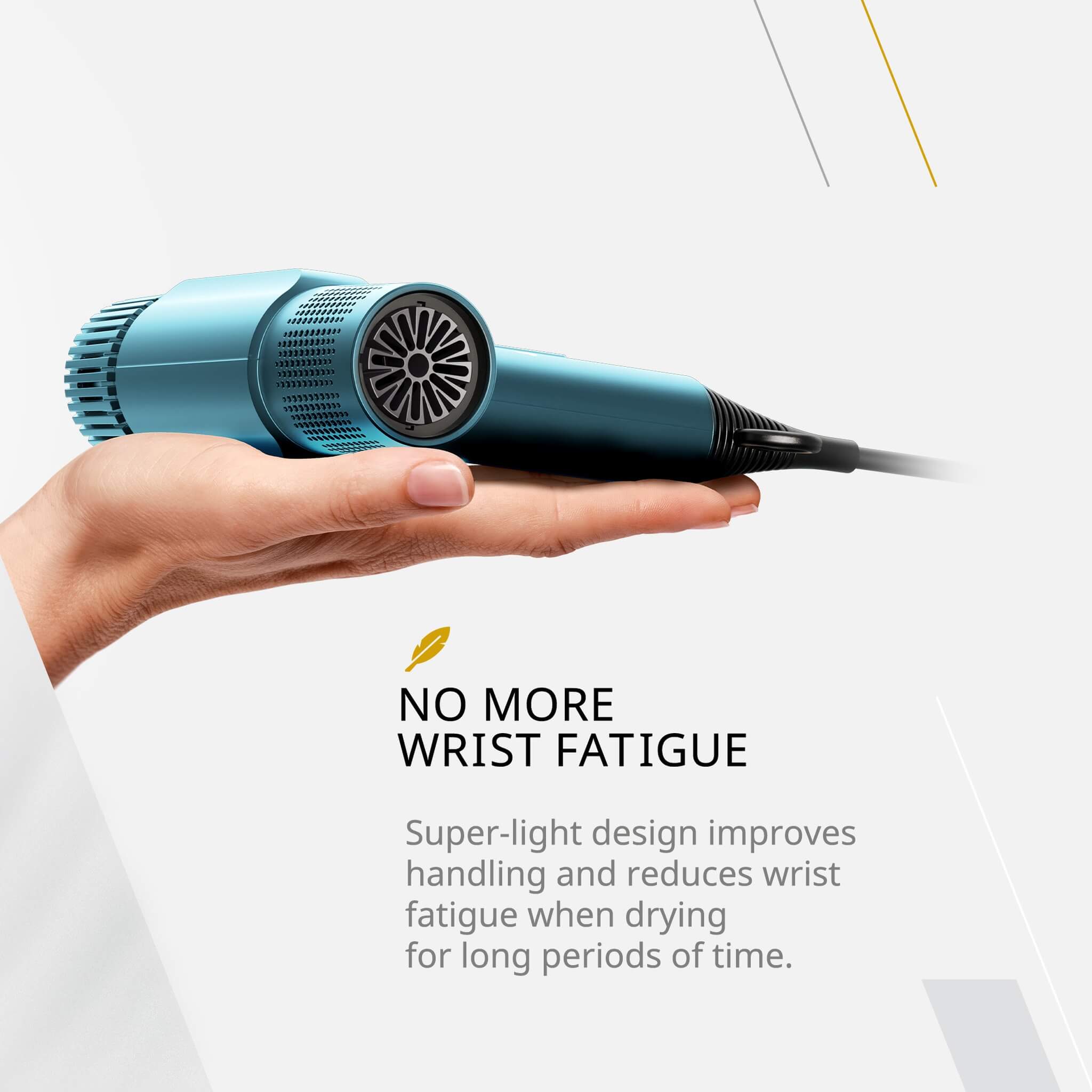 Vanquish Hair Dryer, 1600W, Cool Blue
