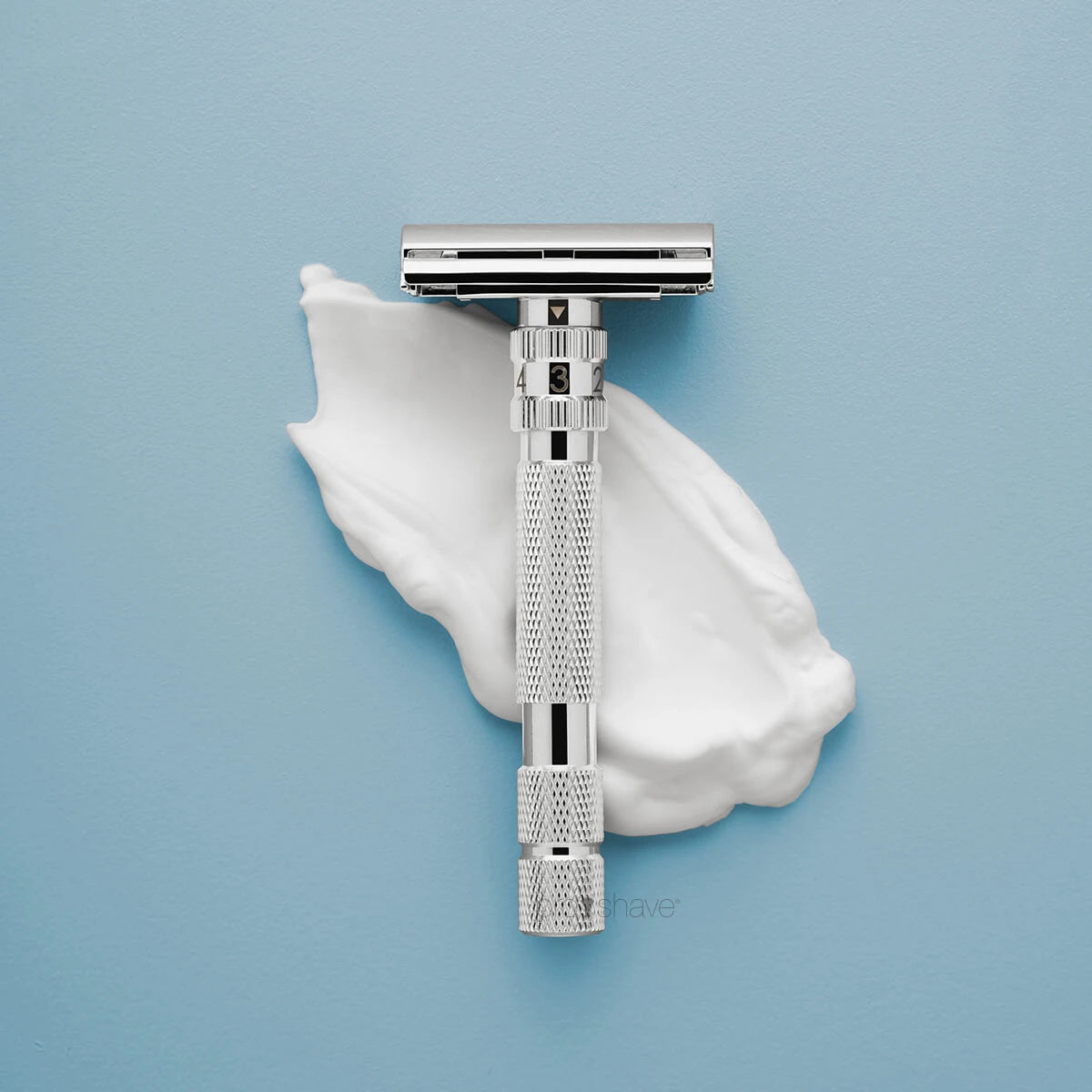 T2 Adjustable DE razor, White Chrome