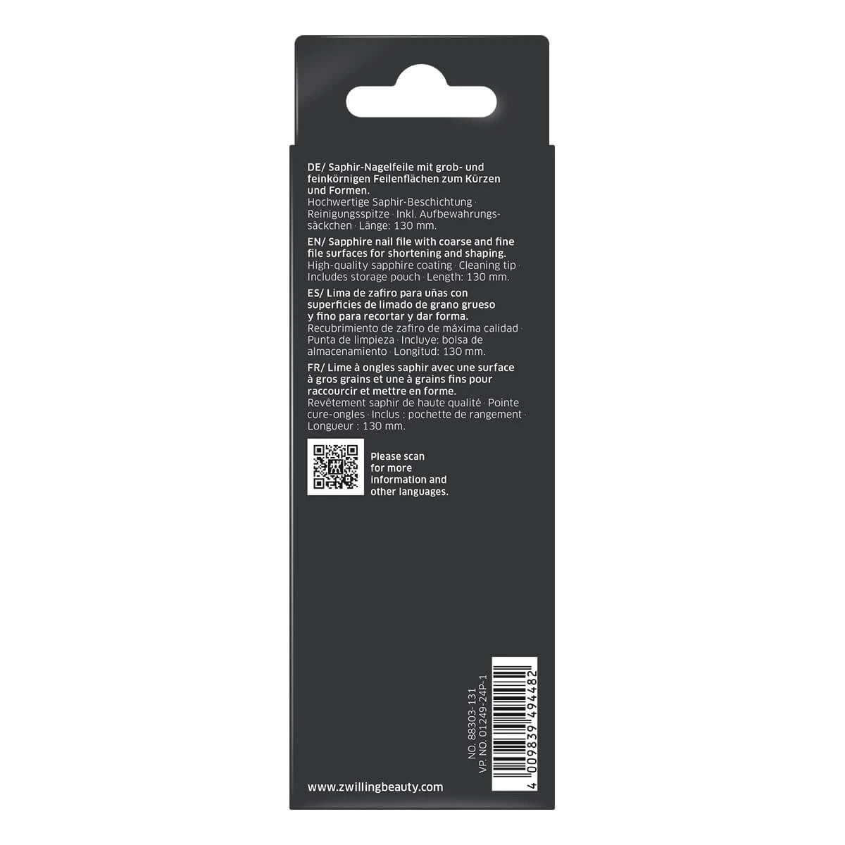 Nail file, 130 mm.