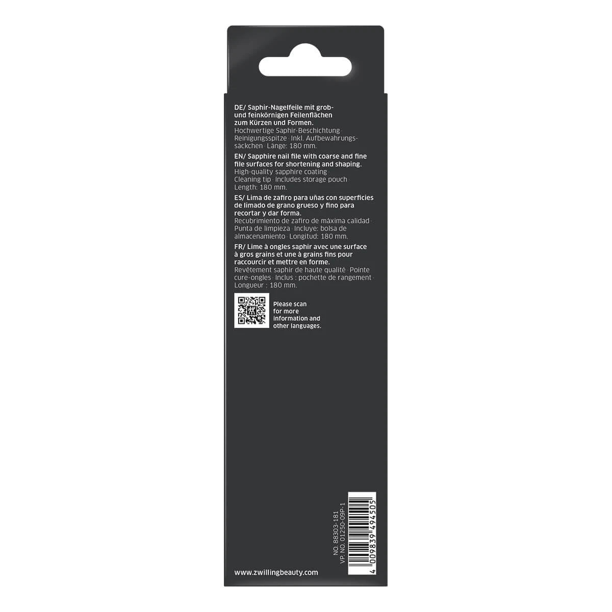 Nail file, 180 mm.