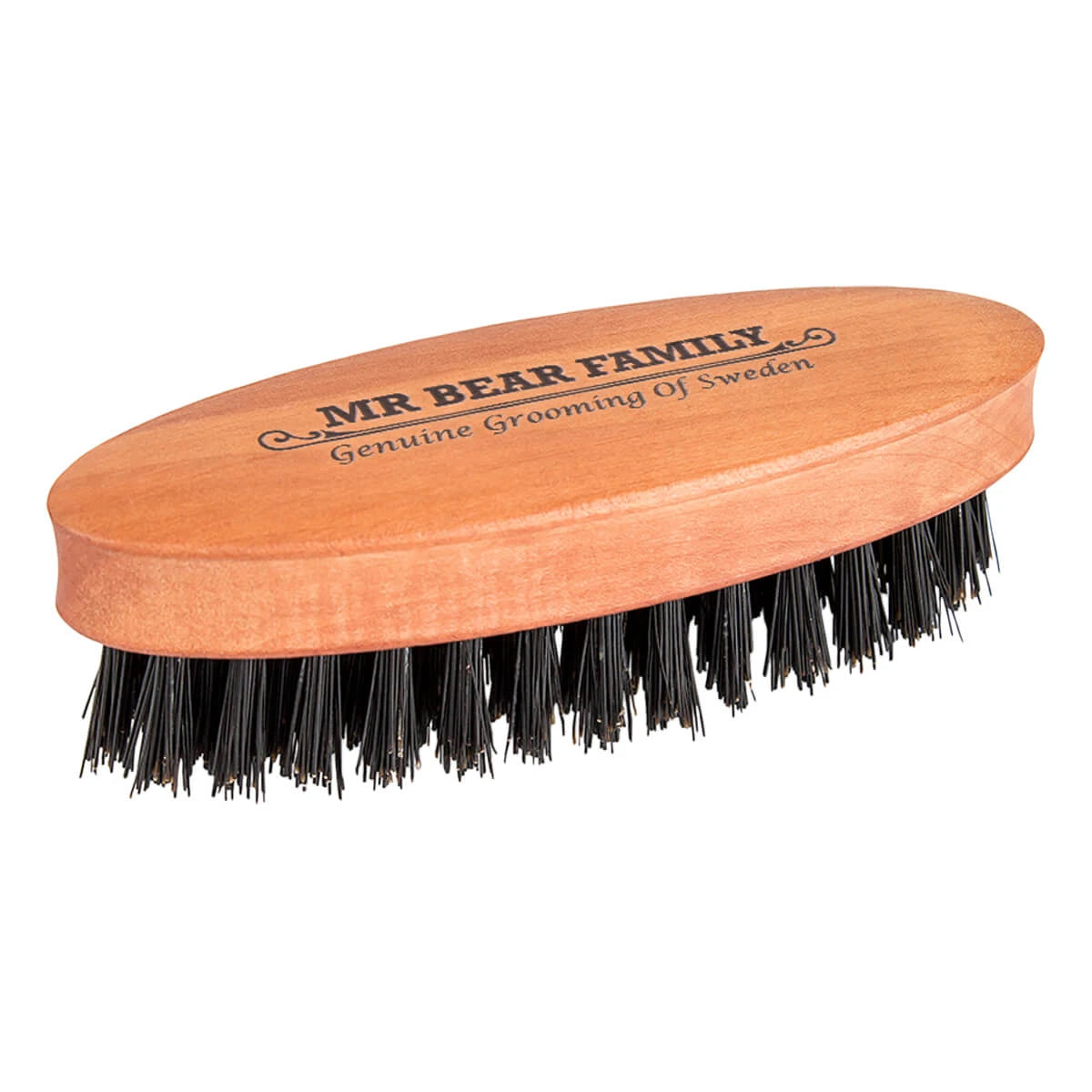 Travel size beard brush, Pear wood