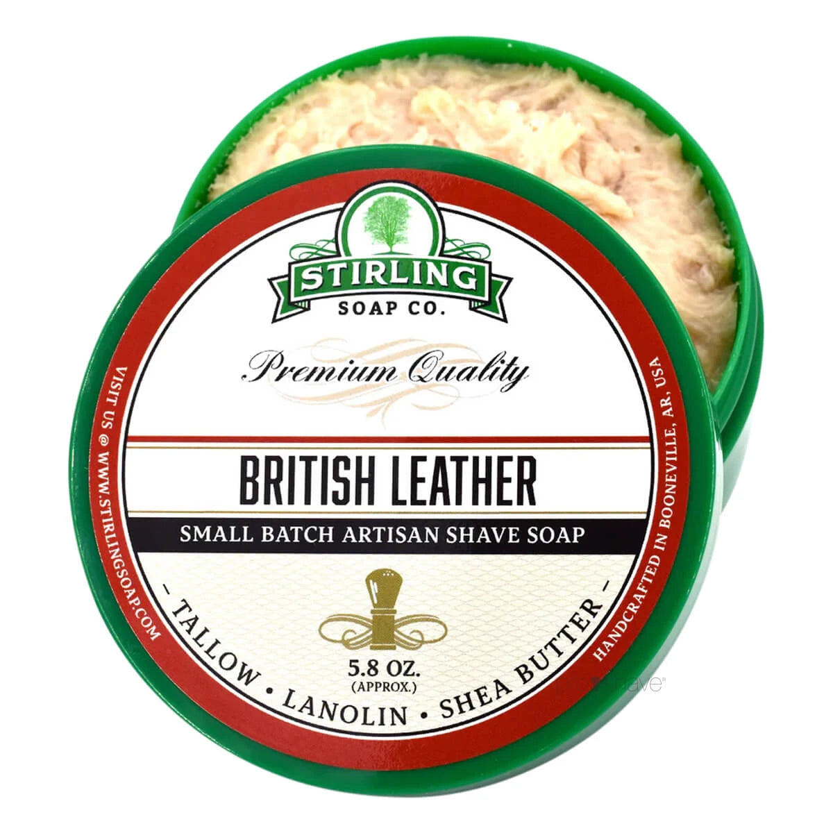 Shaving soap, British Leather, 170 ml.