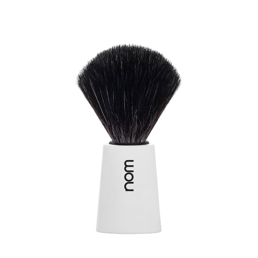 Shaving Brush, CARL, Black Fibre, White