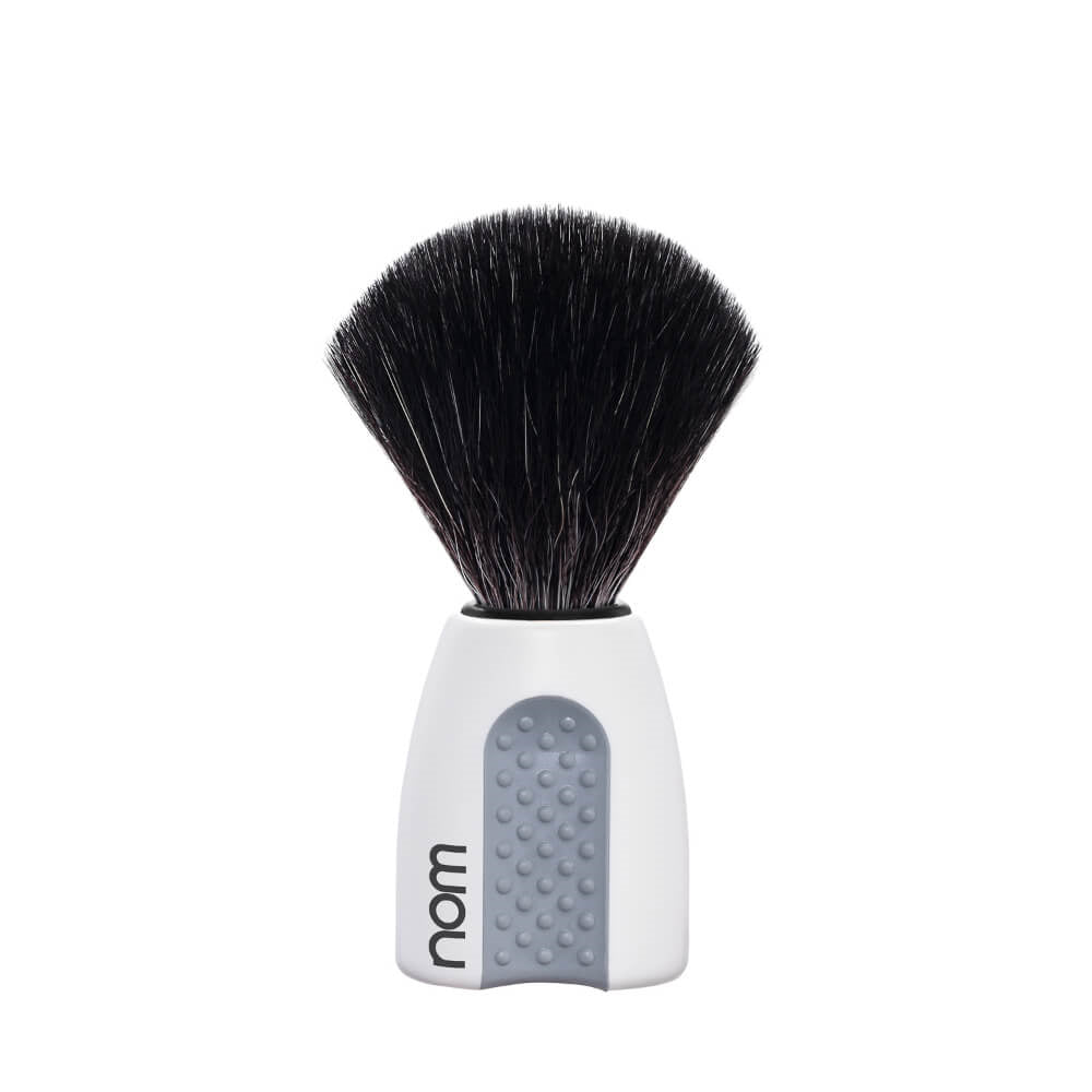 Shaving Brush, ERIK, Black Fibre, White