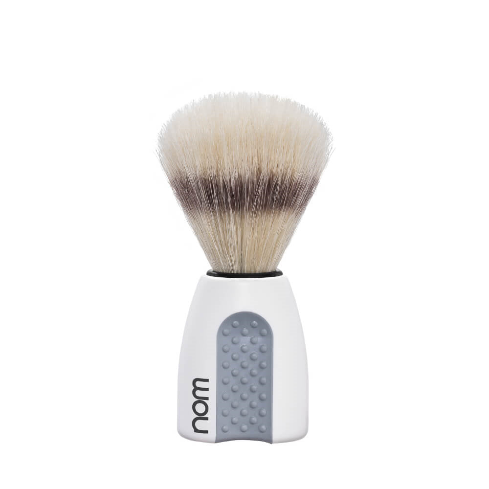 Shaving Brush, ERIK, Natural Bristle, White