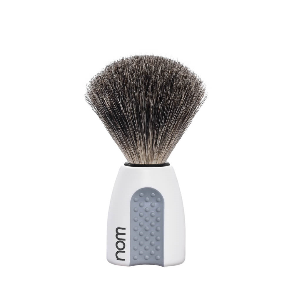 Shaving Brush, ERIK, Pure Badger, White