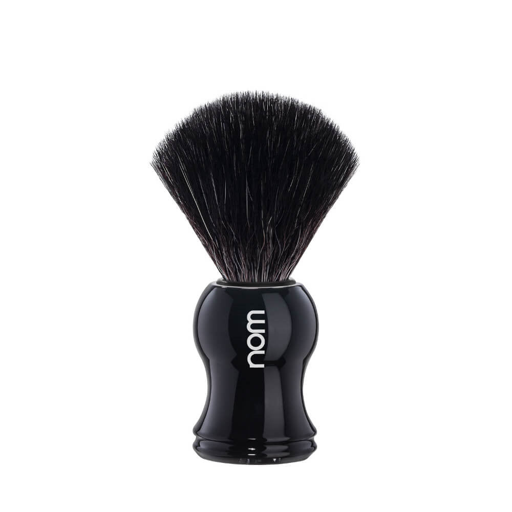 Shaving Brush, GUSTAV, Black Fibre, Black