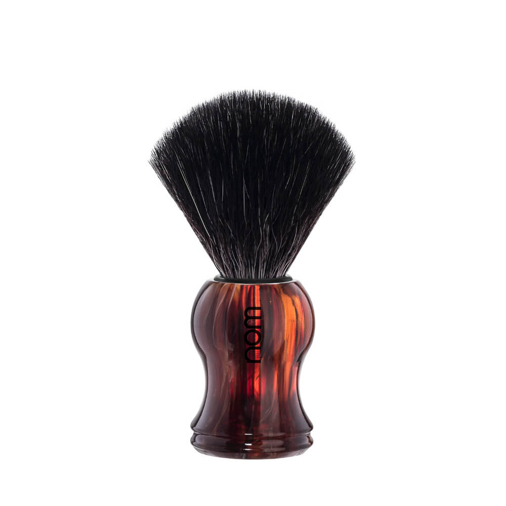 Shaving Brush, GUSTAV, Black Fibre, Havana
