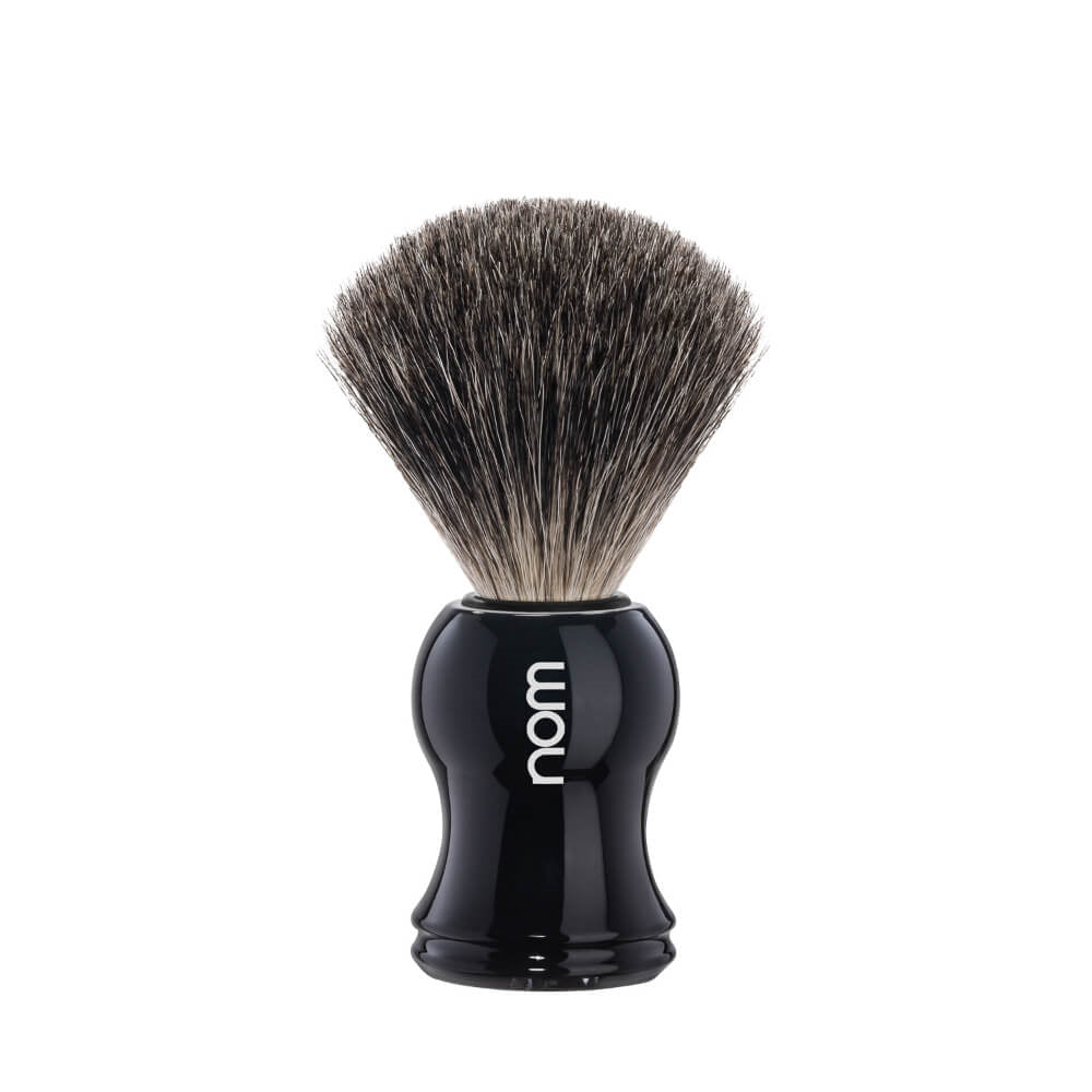 Shaving Brush, GUSTAV, Pure Badger, Black